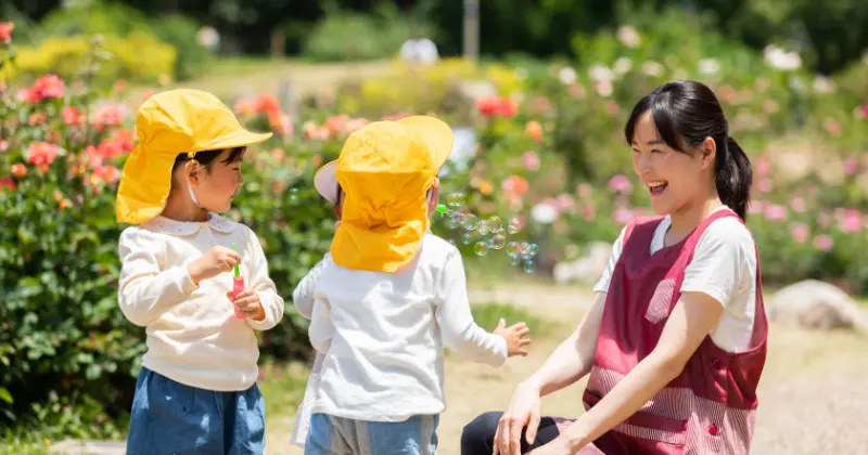 「子供たちの行事も豊富。心と体を遊びの中で育みます」